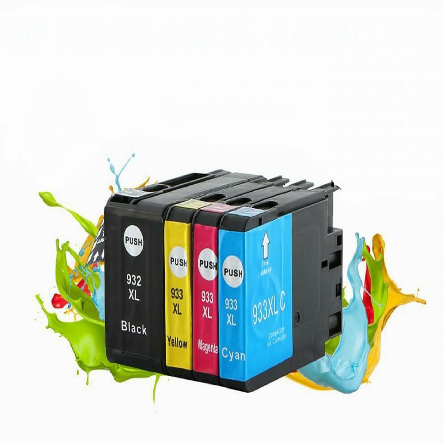 XPlus® Hp 932Xl  Officejej 6700 Uyumlu Yüksek Kapasite 4 Renk Muadil Kartuş Seti
