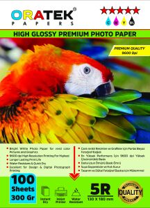 Oratek Canon GI-490 G4410 Evertday  Premium Parlak 13X18CM Fotoğraf Kağıdı 300 Gr. 100 Adet
