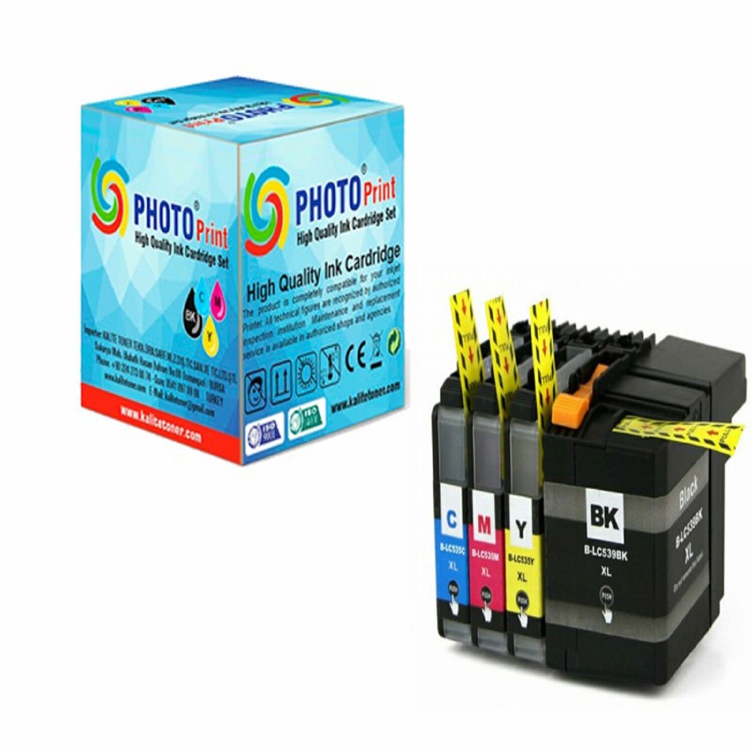 Photo Print Photo Print® Brother MFC-J3720 LC565XL-569XL Chipli Yüksek Kapasite Muadil Kartuş Takım