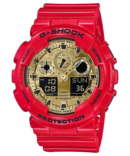 Casio GA-100VLA-4A G-Shock Erkek Kol Saati