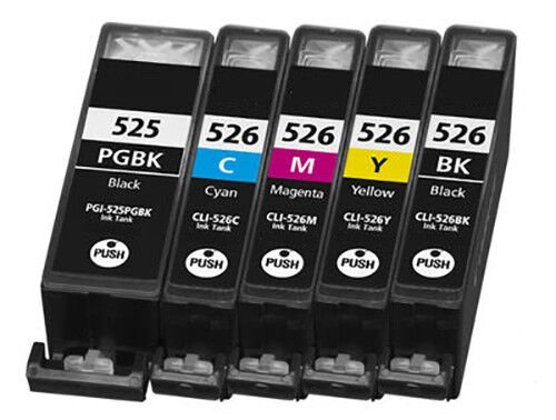 Oratek Canon Pixma MG5300 PGI-525XL / CLI-526XL Kartuş Set 5 Renk Takım Muadil Yüksek Kapasite  500 Sayfa