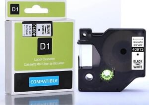 PUUN Muadil Dymo D1 Yedek Şerit 9Mm X 7Mt Beyaz/Siyah 40913
