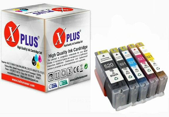 Canon Pixma MP550 PGI-520XL / Clı -521XL 5 Renk Muadil Kartuş Seti 500 Sayfa