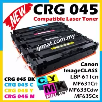 PhotoPrint® Canon MF633CDW/MF635CX/LBP611CN CRG-045 Toner Takım