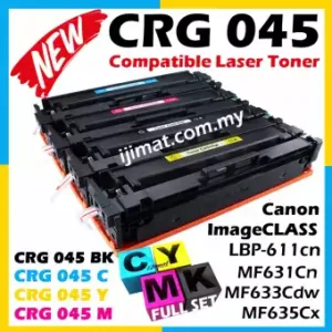 PhotoPrint® Canon MF633CDW/MF635CX/LBP611CN CRG-045 Toner Takım