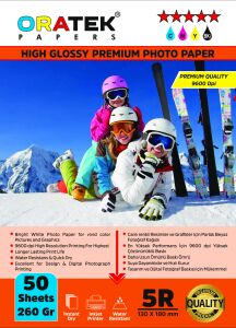 Canon GI-490 G2411 Evertday Premium Parlak 13x18cm Fotoğraf kağıdı 260 gr. 50 Adet